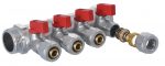 Nalburg Vloerverwarming Verdeler 4x16 MF-1” met Kogelkraan - Rood - Afbeelding 2