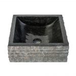 Vierkanten Waskom Alur Kuipvormig - Zwart 40x40x15cm - Afbeelding 2